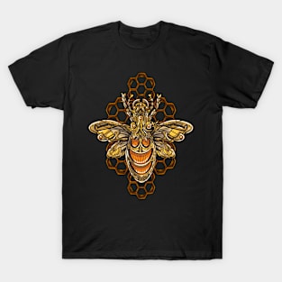 Steampunk Bee Industrial Style Art Decor T-Shirt